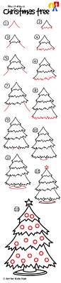 How To Draw A Christmas Tree Art For Kids Hub Art For Kids Hub Christmas Tree Art Christmas Drawing