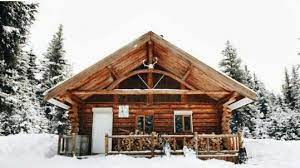 Traditional Cabin In Snow Wochenendhaus Haus Gartenhaus