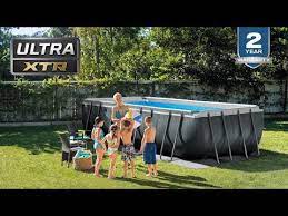 Maximize Your Pool Experience With Our Largest Ultra Xtr Frame Pools Classic Rectangular Shape Elegant Dar In 2020 Rectangular Pool Above Ground Pool In Ground Pools