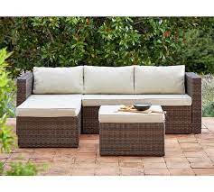 Buy Home 4 Seater Rattan 4 Effect Mini Corner Sofa At Argos Co Uk Visit Argos Co Uk To Shop Online Corner Sofa Garden Rattan Garden Furniture Garden Furniture