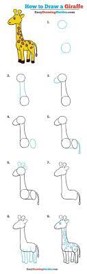 How To Draw A Giraffe Drawing Tutorials For Kids Drawing Tutorial Easy Drawing Tutorial