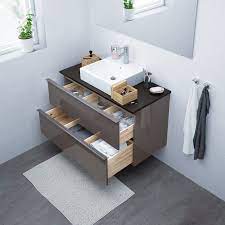 Godmorgon Tolken Tornviken Waschbeckenschr Aufsatzwaschb 45x45 Hochglanz Grau Anthrazit Dalskar Mischbatterie Ikea Osterreich Ikea Godmorgon Mischbatterien Arbeitsflachen