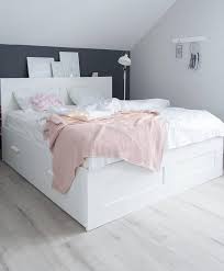 Brimnes Bett Mit Kopfteil Im Dachgeschoss 2019 Brimnes Bett Mit Kopfteil Im Dachgeschoss The Post Brimnes Bett Mit Kopft Brimnes Bed Ikea Bed Scandi Bedroom
