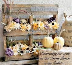 Porch Decorations Fall Flowers In Wood Pallets Fall Outdoor Decor Easy Diy Fall Decor Fall Decor Diy
