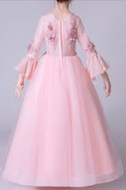 Comme tous les enfants, lili, sa petite fille de 6 ans, adore se déguiser. Robe Princesse Petite Fille Rose En Tulle Douce Manches Longues Volantes Ref Tq013 Robe Communion Et Mariage Fille
