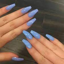Fancy navy blue matte coffin nails and dark blue coffin nails with glitter ideas. Pin On Fab Claws