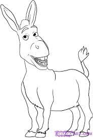 How To Draw Donkey From Shrek Step By Step Cartoons Cartoons Draw Cartoon Characters Free Online Dra Cartoon Coloring Pages Animal Coloring Pages Drawings