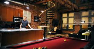 Games Near Exposed Brick Relaxing And Classy Bachelor Pad Pad Design Exposed Brick