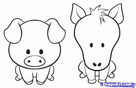 How To Draw A Simple Animal Step By Step Farm Animals Animals Free Online Drawing Tutorial Easy Animal Drawings Baby Animal Drawings Cute Animal Drawings In this section, i will show you how to draw animals made mostly from basic squares and rectangles.