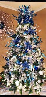 Blue And Silver Christmas Tree Blue Christmas Tree Decorations Christmas Tree Themes Cool Christmas Trees