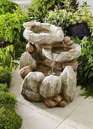 Solar Brunnen Felsen Solarbrunnen Garten Brunnen Garten Steinbrunnen Garten