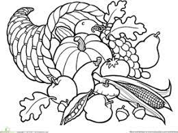 This symbolize abundance and nourishment. Color The Cornucopia Worksheet Education Com Fall Coloring Pages Thanksgiving Coloring Pages Coloring Pages