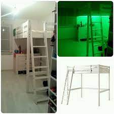 Ikea Hack Stora Anderung Von 140 X 200 Cm Auf 110 X 200 Cm Und Umbau Der Treppe Ikea Ikea Bett Ikea Hack