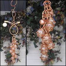Wind Chimes Glass Copper Garden Art Suncatcher Yard Lawn Outdoor Decor Whimsical Garden Art Wind Chimes Garden Art