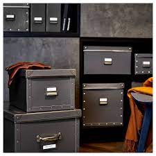 Ikea Fjalla Storage Box With Lid Dark Gray Aufbewahrungsbox Box Mit Deckel Aufbewahrungskastchen