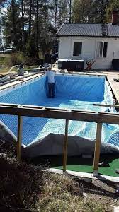 Hanging A Rectangular Intex Ultra Frame Pool Directly From The Pool Deck Trouble Free Pool Poolim Diy Swimming Pool Swimming Pools Backyard Rectangular Pool