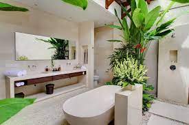 Tropical Bali Style Bathroom For A New Experience Nyamanvillasbali Com Bad Styling Badezimmer Innenausstattung Offenes Badezimmer