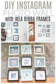 How To Hang An Instagram Photo Wall With Ikea Frames Diy Passion Diy Frame Ikea Frames Ikea Ribba Frames