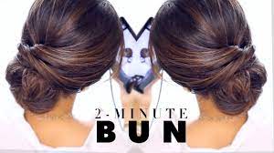 The bun is one of the most versatile hairstyles of all time. 2 Minute Elegant Bun Hairstyle Easy Updo Hairstyles Youtube