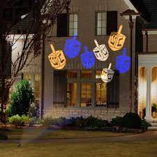 Holiday Indoor Outdoor Hanukkah Motion Light Show Jewish Dreidel Projector Decor Unbranded Hanukkah Decorations Hanukkah Lights Hannukah Decorations