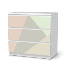 Klebefolie Fur Mobel Ikea Malm Kommode 3 Schubladen Design Pastell Geometrik Mobel Klebefolie Schubladen Design Ikea Malm Kommode