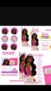 Black Barbie Party Barbie Party Barbie Birthday Party Barbie Birthday Invitations
