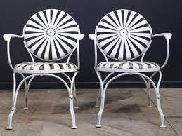 French Sprung Steel Armchairs Antique Garden Furniture Antique French Furniture Spring Steel Vintage Furniture