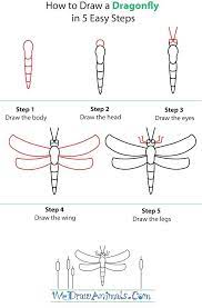 How To Draw A Dragonfly Step By Step Dragonfly Art Dragonfly Drawing Easy Drawings