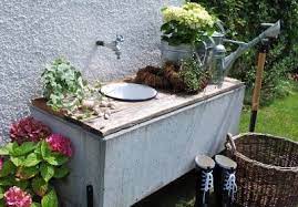 Mamas Kram Waschplatz Im Garten Waschbecken Garten Gartenwaschbecken Garten