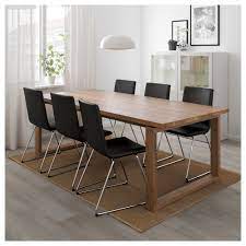 Morbylanga Table Oak Veneer Brown Stained Shop Ikea Ikea Stained Table Dining Room Remodel Dining Room Design