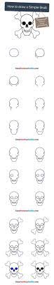 How To Draw A Skull Step By Step Tutorial Easy Drawing Guides Drawing Tutorials For Kids Easy Drawings Step By Step Drawing