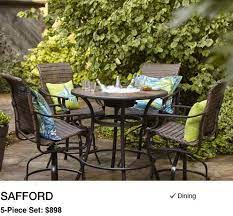 Safford Patio Dining Set 898 As Shown With 4 Chairs And 1 Table Outdoor Dining Furniture Patio Furniture Collection Patio Furniture