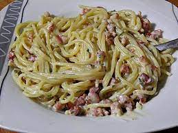 Spaghetti Carbonara Ohne Ei Von Tessa969 Chefkoch Spaghetti Carbonara Ohne Ei Spaghetti Carbonara Rezept Spaghetti Carbonara