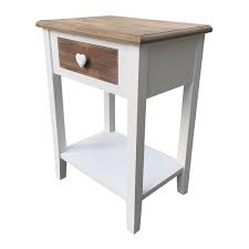 Découvrez sur declik déco votre future table de chevet, baroque ou laquée, table d'appoint design. Table De Chevet Mdf Bois Blanc Marron Meubles De Salon La Foir Fouille
