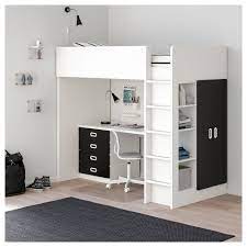 Ikea Stuva Fritids Loft Bed With 4 Drawers 2 Doors White Ikea Loft Ikea Kinderzimmer Hochbett Kinderhochbett Mit Schrank