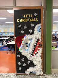 Yeti Christmas Door Decorations Classroom Christmas Holiday Door Decorations Christmas Door Decorating Contest