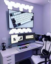 17 Amazing Video Gaming Setup Ideas Ikea Desk Hacks Decor Gaming Room Setup Video Game Room Design Game Room Design