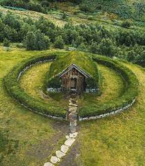 Nordisches Grasdachhaus Winziger Garten Modelle Landschaftsbau Ideen Landschaftsbau Landschaft