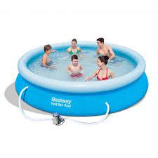 Bestway Fast Set 12 X 30 Swimming Pool Set With Filter Pump Walmart Com Inflatable Pool Inflatable Swimming Pool Pool Accessories