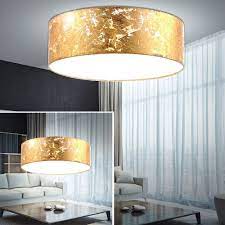Design Led Decken Leuchte Gold Textil Schirm Kuchen Pendel Lampe Strahler Eek A Mobel Wohnen Beleuchtung Deckenlampen Lampe Gold Lampe Ikea Deckenlampe