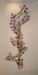 Grape Vine Metal Wall Art Decor Metal Wall Sculpture Gurtan Outdoor Metal Wall Decor Metal Tree Wall Art Metal Tree