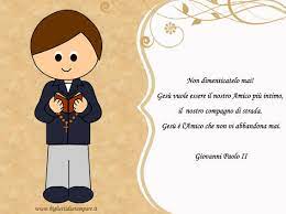 Biglietto Con Frase Prima Comunione Prima Comunione Comunione Festa Per La Prima Comunione