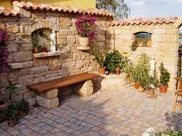 Mediterrane Terrasse Gestalten Google Suche Gartengestaltung Steinmauer Garten Garten