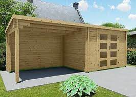 Gartenhaus Flachdach 28mm Geratehaus Holz Anbau 3x2 4 3m Harz Boden Eb28237f18l Ebay Geratehaus Holz Anbau Gartenhaus