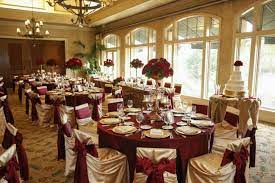Gold And Maroon Table Gold Wedding Reception Gold Wedding Theme Gold And Burgundy Wedding