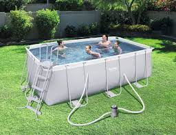 Power Steel Rectangular Pool Set 549x274x122cm Stahlrahmenpool Sport Freizeit Haus Garten Beachandpool De Pool Pool Rechteckig Stahlrahmen Pool