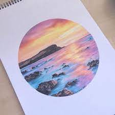 Dreamy Sunset Ema Sivac Colored Pencils 2016 R Art Art Prismacolor Art Color Pencil Art