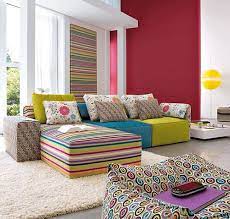 Bright Rainbow Living Room Furniture Bright And Glamour Color For Living Room Deco Colorful Living Room Design Interior Design Living Room Living Room Interior