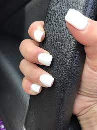 However, they are still fake nails, which trim the tips of your acrylic nails short by using a nail clipper, making sure to cut off as much of the tough acrylic as possible. Short White Squared Acrylic Nails Acrylic Nail Designs White Acrylic Nails Short Square Acrylic Nails