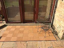 6 X Composite Sonnendeck Fliesen Teak Click Deck Terrasse Balkon Dachterrasse Whirlpool Deck Fliese Dachterrasse Whirlpool Dachterrasse Whirlpool Deck